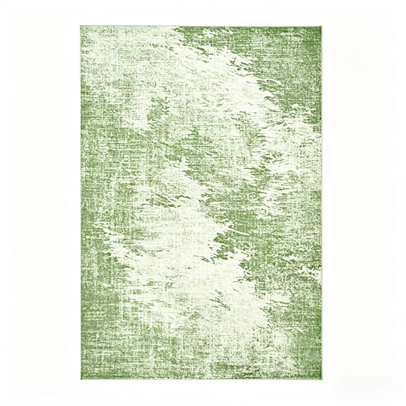 Modern Distressed Sage Green Area Rug