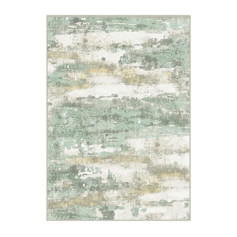 Modern Abstract Sage Green Area Rug