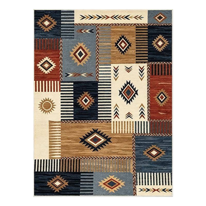 Moroccan Geometric Patchwork Rug