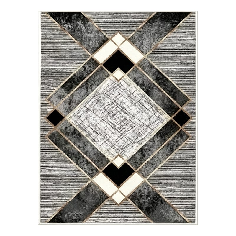 Geometric Modern Velvet Area Rug