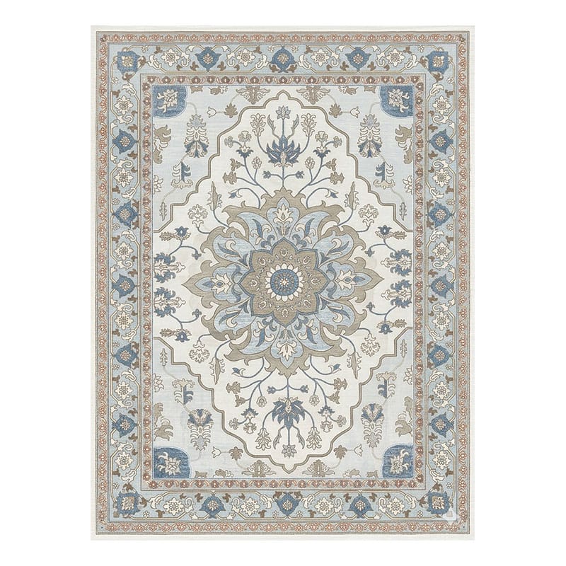Vintage Blue Medallion Persian Rug