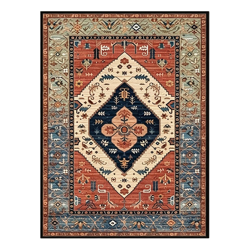 Persian-Inspired Bohemian Area Rug