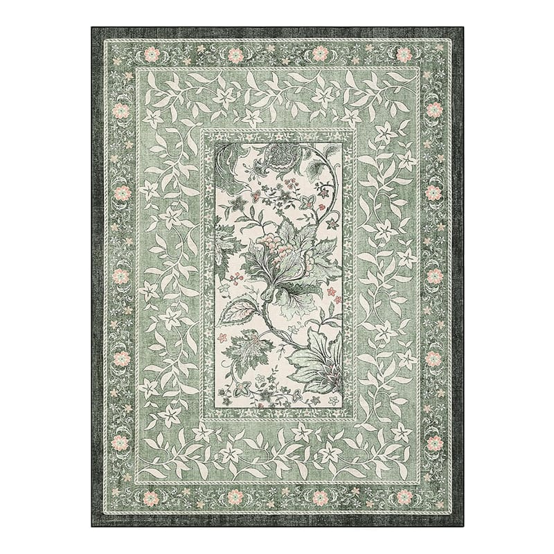 Provence Sage Green Botanical Area Rug
