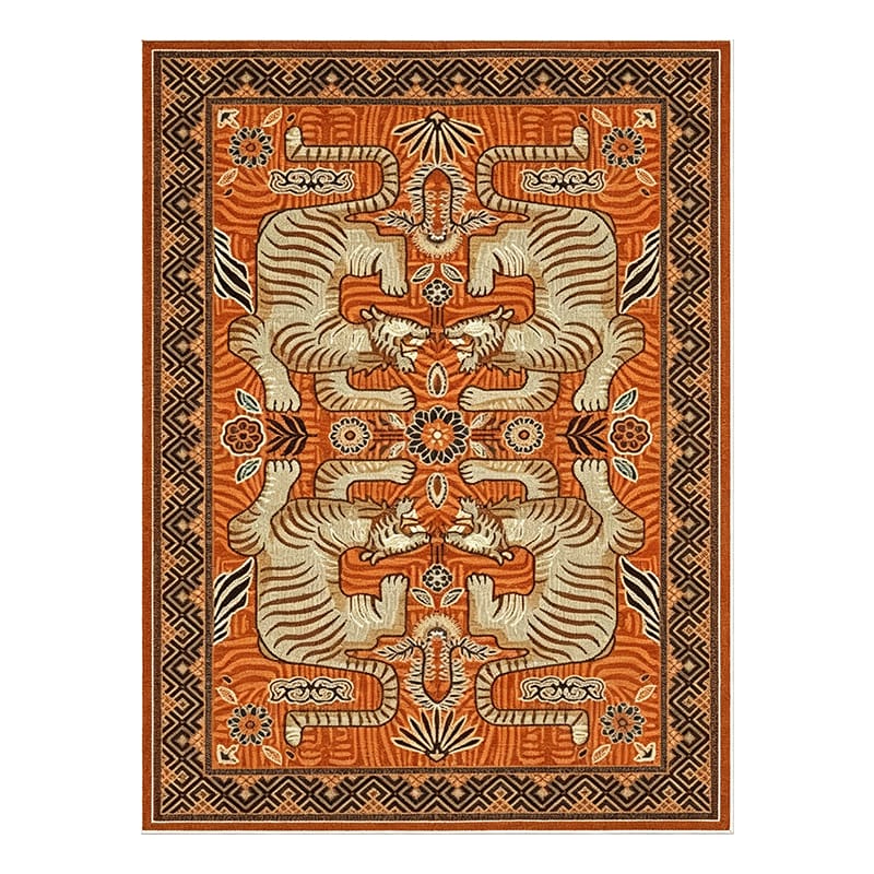 Boho Tibetan Tiger Washable Rug
