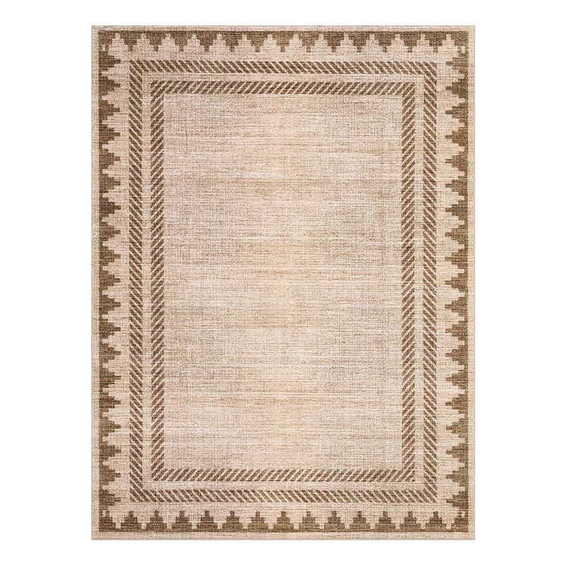 Boho Tribal Border Washable Rug