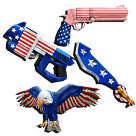 1 bundle: 1 America (gun); 1 Amerilaser (gun); 1 Old Glory (knife); 1 Sammy (pet)