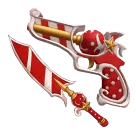 1 bundle: 1 Bauble (gun); 1 Ornament (knife)