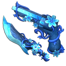 1 bundle: 1 Flowerwood (gun); 1 Flowerwood (knife)