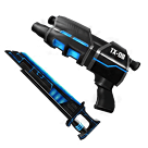 1 bundle: 1 Blaster (gun); 1 Virtual (knife)