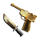 1 bundle: 1 Luger (gun); 1 Corrupt (knife)