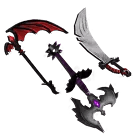 1 bundle: 1 Boneblade (knife); 1 BattleAxe II (knife); 1 Batwing (knife)