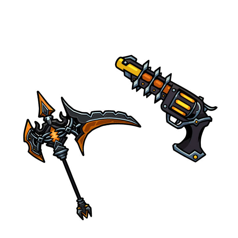 1 bundle: 1 Hallowgun (gun); 1 Hallowscythe (knife)