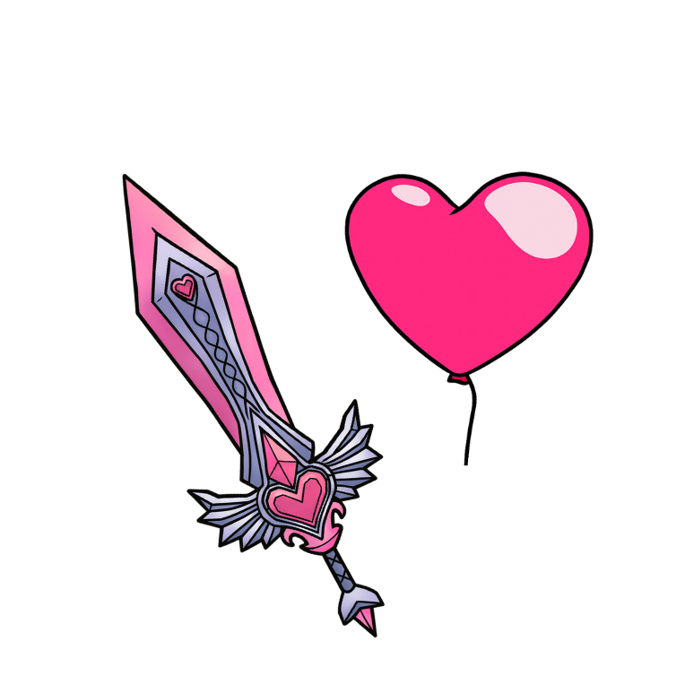 1 bundle: 1 Heartblade (knife); 1 Heart (<3) (pet)