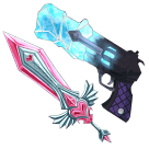 1 bundle: 1 Iceblaster (gun); 1 Heartblade (knife)