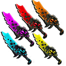 1 bundle &mdash; 5 colored Seer knives