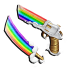 1 bundle: 1 Rainbow (gun); 1 Rainbow (knife)