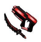 1 bundle: 1 Laser (gun); Godly; 1 Slasher (knife)