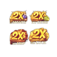 1 2XMoney + 2X Gems + x2 EXP + X2 Luck