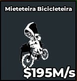 1 item; Mieteteira Bicicleteira 195M/s Yin Yang