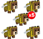 5 items; 5x Bear Bee Bundle