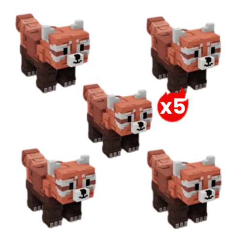 5 items; 5x Red Panda Bundle