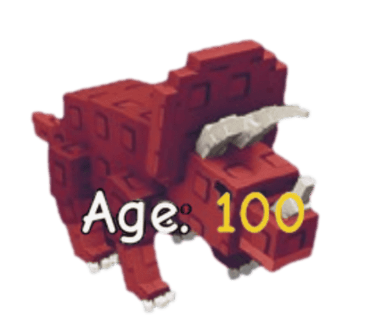 1 item; Age 100 Triceratops