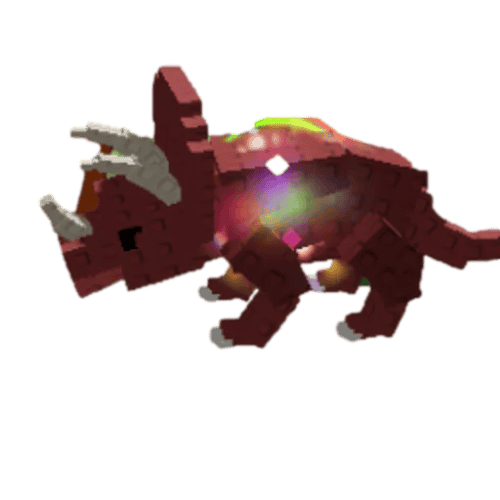 1 item; Rainbow Triceratop