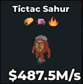 1 item; TicTac Sahur 487.5M/s