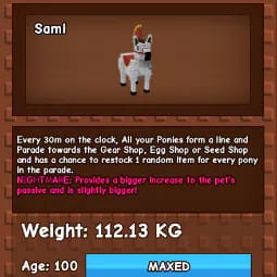 1 item; Godly Nightmare Show Pony Collosal - 112+KG