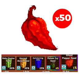 50 items; Ghost Pepper Pack*50