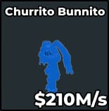 1 item; Churrito Bunnito 210M/s Rainbow