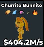 1 item; Churrito Bunnito 404.2M/s Gold