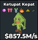 1 item; Ketupat kepat 857.5M/s 6 Buffs