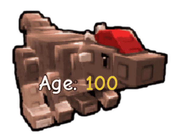 1 item; Age 100 pachycephalosaurus