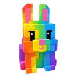 1 item; Rainbow Bunny