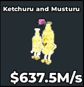 1 item; Ketchuru and Musturu 637.5M/s Divine