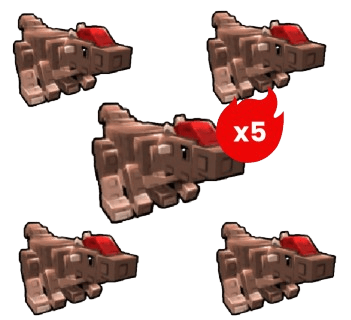 5 items; 5x pachycephalosaurus Bundles