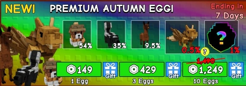 10 items; PREMIUM AUTUMN EGG *10