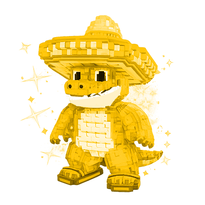 1 item; Gold Tacorillo Crocodillo; 53.1M/S