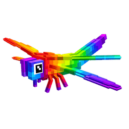 1 item; Rainbow Golden Dragonfly