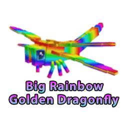 1 item; Big Rainbow Golden Dragonfly