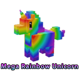 1 item; Mega Rainbow Unicorn