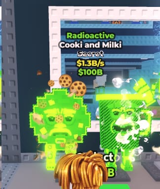 1 item; radioactive cookies and milky super rare 1.3Bm/s