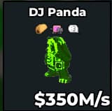 1 item; DJ Panda 350M/s Radioactive