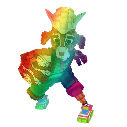 1 item; Rainbow GOAT; 9.5M/S