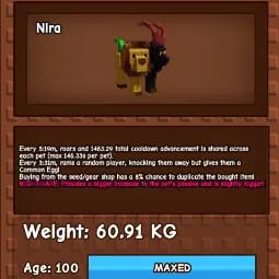 1 item; Nightmare Chimera HUGE 60.91 kg + 100 age