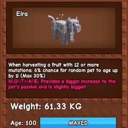 1 item; Nightmare Diamond Panther | 61.33 kg + 100 age