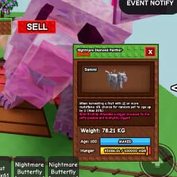 1 item; Nightmare Titanic Huge Diamond Panther 78Kg+ Age 100