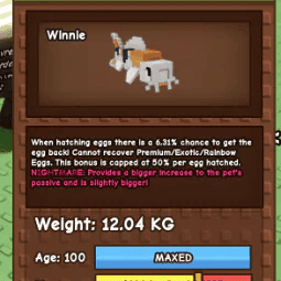 1 item; Nightmare Koi BEST SIZE 12KG Maxed Age 100