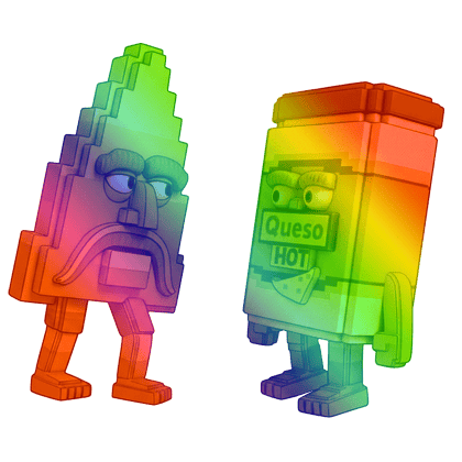 1 item; Rainbow Chipso and Queso; 425M/S